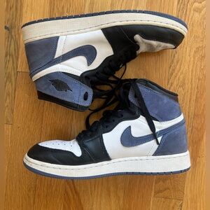 Black and Blue Jordan Sneakers Nike